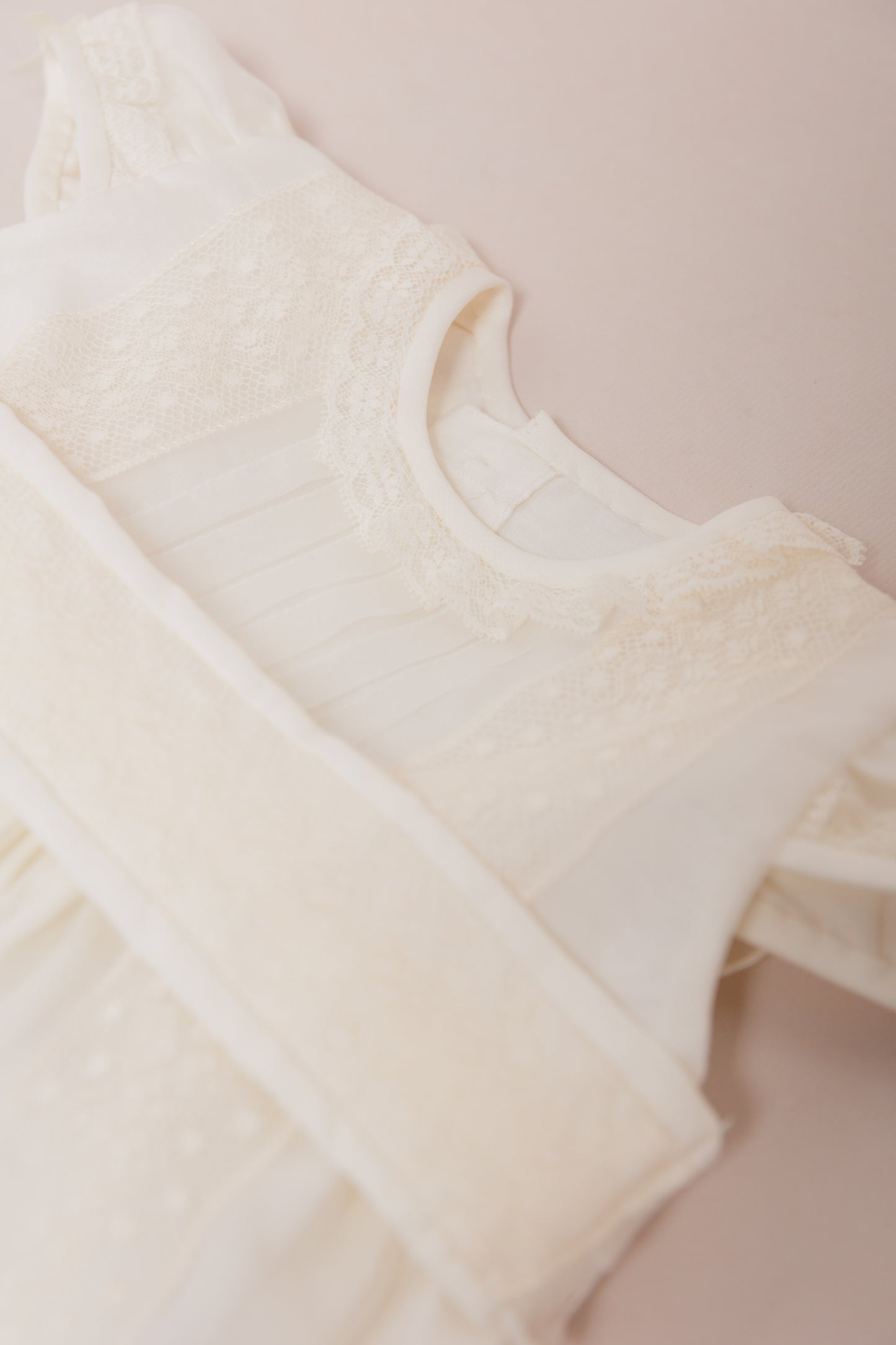 Traditional Christening Gown with Sash and Bonnet