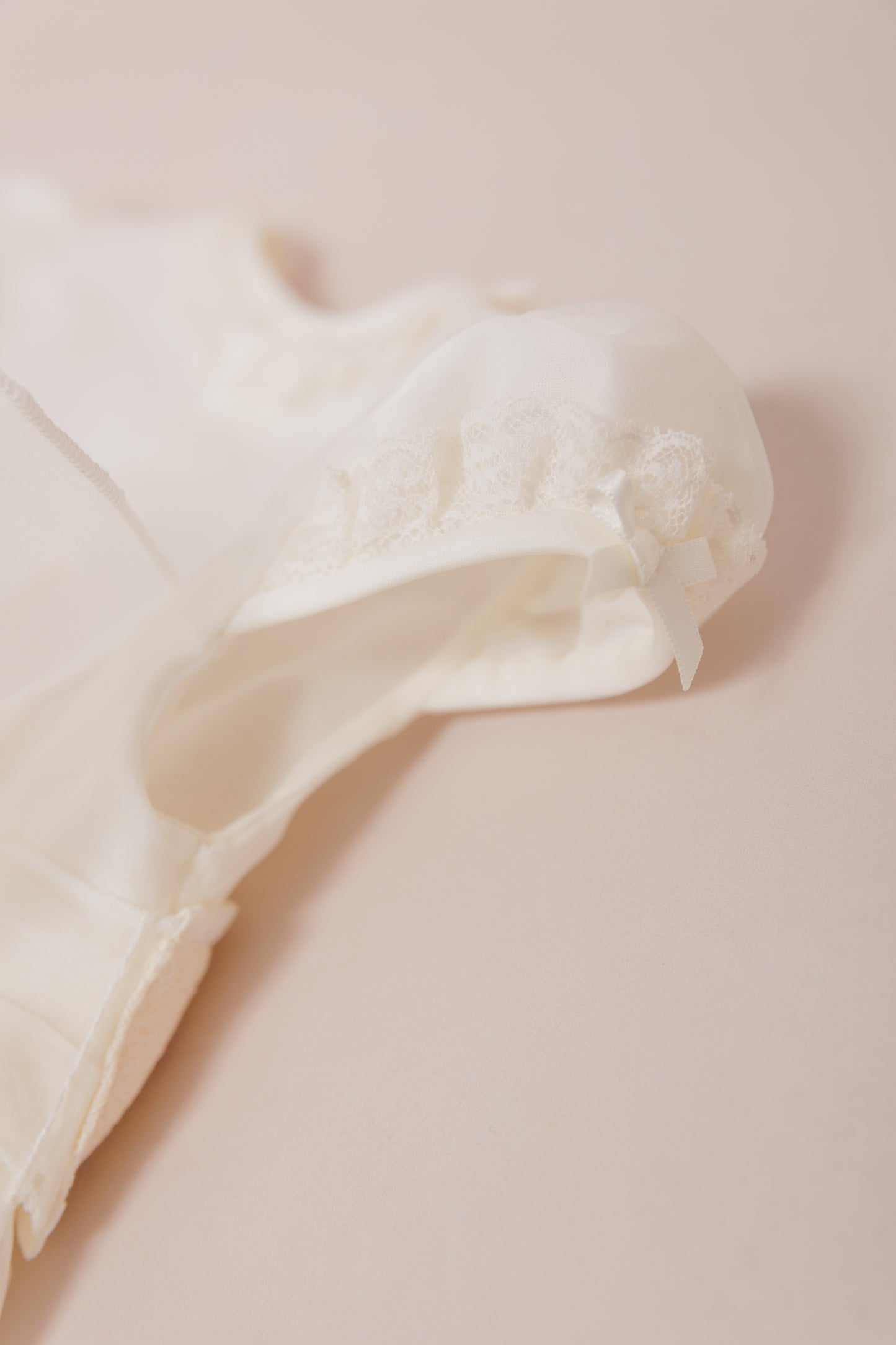 Traditional Christening Gown with Sash and Bonnet