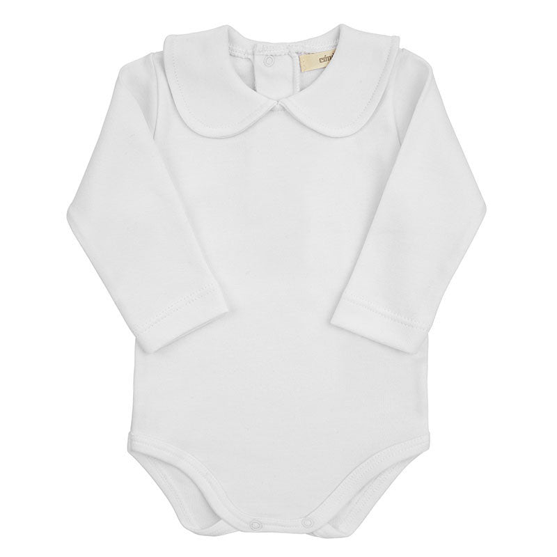 Peter Pan collar bodysuit white